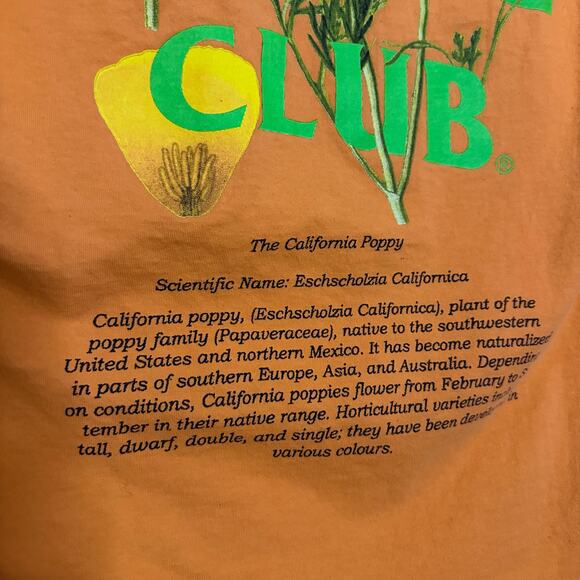 Anti Social Social Club California Poppy Orange Tee Size Medium - Picture 4 of 5